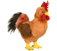 Uni-Toys - Gallo marrón - 34 cm (Altura) - Pollo de Peluche, Gockel, pájaro - Peluche