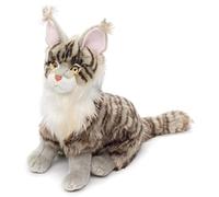 Uni-Toys - Gato Maine Coon, Sentado (Gris) - 30 cm (Altura) - Gato de Peluche - Peluche