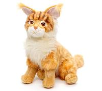 Uni-Toys - Gato Maine Coon, Sentado (marrón) - 30 cm (Altura) - Gato de Peluche - Peluche