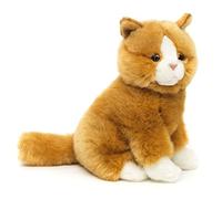 Uni-Toys - Gato marrón Dorado, Sentado - 21 cm (Altura) - Gatito de Peluche - Peluche