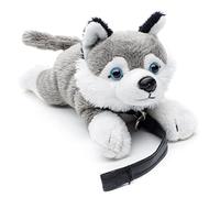 Uni-Toys - Husky Plushie (con Correa) - 22 cm (Longitud) - Perro de Peluche, Mascota - Peluche