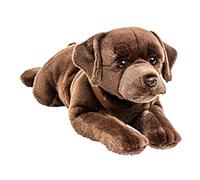 Uni-Toys - Labrador marrón, tumbado - 60 cm (longitud) - Perro, mascota - Peluche de peluche.