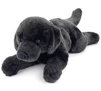 Uni-Toys - Labrador Negro, Tumbado - 40 cm (Longitud) - Perro de Peluche, Mascota - Peluche