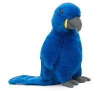Uni-Toys - Loro (Azul) - 25 cm (Altura) - Guacamayo de Peluche, pájaro - Peluche