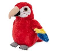 Uni-Toys - Loro Plushie (Rojo) - 13 cm (Altura) - Pájaro de Peluche - Peluche