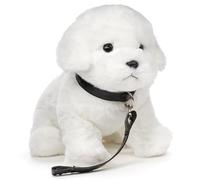 Uni-Toys - Maltés (con Correa) - 26 cm (Longitud) - Perro de Peluche - Peluche