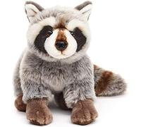 Uni-Toys - Mapache Sentado - 25 cm (Longitud) - Oso, Animal del Bosque - Peluche