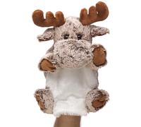 Uni-Toys - Marioneta de Mano de Alce (marrón-Jaspeado) - 28 cm (Altura) - Peluche de Peluche