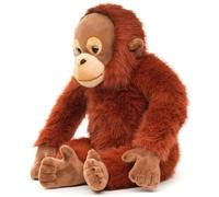 Uni-Toys - Orang-után con Cierre de en Las Manos - 27 cm (Altura) - Mono de Peluche - Peluche