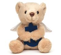 Uni-Toys - Oso de Peluche de ángel de la Guarda con Ancla Azul - Plushie - 13 cm (Altura) - Peluche