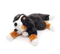 Uni-Toys - Perro de montaña de Berna con arnés, Tumbado - 62 cm (Longitud) - Perro de Peluche, Mascota - Peluche