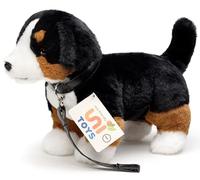 Uni-Toys - Perro de montaña de Berna, de pie - con Correa - 29 cm (Longitud) - Perro de Peluche - Peluche