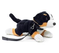 Uni-Toys - Perro de montaña de Berna Plushie (con correa) - 21 cm (longitud) - Perro de peluche, mascota - peluche