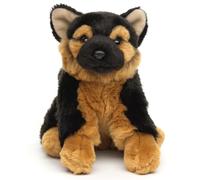 Uni-Toys - Perro Pastor alemán, Sentado - sin Correa - 18 cm (Altura) - Perro de Peluche, Mascota - Peluche
