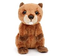 Uni-Toys - Plushie de marmota, Sentado - 12 cm (Altura) - Peluche de Mankei, Animal Alpino - Peluche
