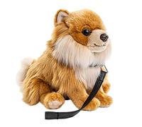 Uni-Toys - Pomerania con Correa sentada - 23 cm (Altura) - Puntiagudo - Perro de Peluche - Peluche de Peluche.