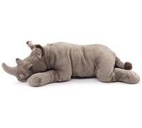 Uni-Toys - Rinoceronte Grande, Tumbado - 54 cm (Longitud) - Rhino de Peluche, Rinoceronte - Peluche