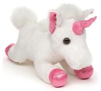 Uni-Toys - Unicornio Plushie, Tumbado (Blanco) - 18 cm (Longitud) - Caballo de Peluche - Peluche