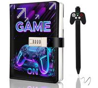 UNIANE Diario con candado,diario para niños,diario infantil con código, regalos de vuelta al cole para niños de 8, 9, 10, 11, 12, 13, 14, 15 y 16 años,umpleañero,cuaderno infantil (Morado)