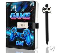 UNIANE Diario con candado,diario para niños,diario infantil con código, regalos de vuelta al cole para niños de 8, 9, 10, 11, 12, 13, 14, 15 y 16 años,umpleañero,cuaderno infantil (Azul)