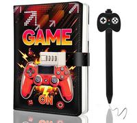 UNIANE Diario con candado,diario para niños,diario infantil con código, regalos de vuelta al cole para niños de 8, 9, 10, 11, 12, 13, 14, 15 y 16 años,umpleañero,cuaderno infantil (Rojo)