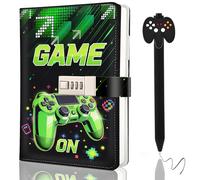 UNIANE Diario con candado,diario para niños,diario infantil con código, regalos de vuelta al cole para niños de 8, 9, 10, 11, 12, 13, 14, 15 y 16 años,umpleañero,cuaderno infantil (Verde)