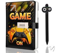 UNIANE Diario con candado,diario para niños,diario infantil con código, regalos de vuelta al cole para niños de 8, 9, 10, 11, 12, 13, 14, 15 y 16 años,umpleañero,cuaderno infantil (Amarillo)