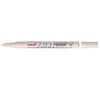 Uniball 489411 - Marcador blanco (0.8-1.2 mm, trazo fino), paquete de 12 unidade