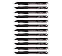 Uni-Ball Bolígrafo Rollerball Laknock SN-100 0,4 mm Negro – Tinta líquida, recargable (12 unidades)
