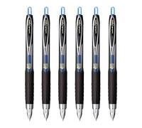 Uniball Signo 207 - Bolígrafo de gel retráctil, punta ultra micro (0.38 mm), tinta azul, 6 unidades