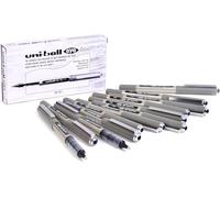 Uniball UB-157 Eye Fine Bolígrafo, tinta negra Uni Súper, punta de 0,7 mm, 12 unidades)
