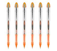 Uniball Vision Elite - Bolígrafo de punta redonda (0,8 mm), tinta naranja, 6 bolígrafos