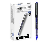 Uniball Vision Rollerball Pen Paquete de 12 bolνgrafos azules de 0,5 mm de tamaρo de micropunta Bolνgrafos japoneses de escritura suave, sumi
