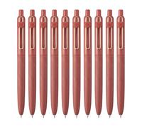 三菱鉛筆 Uniball ZENTO - Bolígrafo de punta rodante modelo estándar, 0.38 mm extrafino, tinta negra a base de agua, reducción de fricción ultrasuave, edición limitada, Sienna, paquete de 10 (UBNZSC38.SEN)