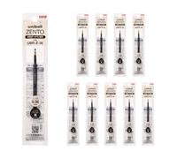 Uniball ZENTO - Recambio de tinta a base de agua UBR-Z-38, punta extrafina de 0,38 mm, negro, compatible con bolígrafos Uniball ZENTO, UBRZ38.24, paquete de 10