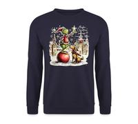 Unibly Grinch & Max Merry Christmas - Jersey navideño, azul marino, S