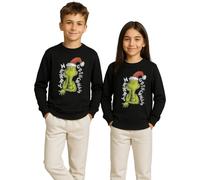 Unibly Grinch Merry Grinchmas Árbol de Navidad | Navidad Merry Christmas Niños Jersey, Negro , 128