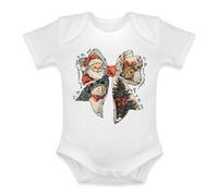 Unibly it's the most wonderful time of the year Loop Reno Papá Noel muñeco de nieve | Navidad Navidad X-Mas Baby Body, Blanco, 3 meses
