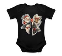 Unibly it's the most wonderful time of the year Loop Reno Papá Noel muñeco de nieve | Navidad Navidad X-Mas Baby Body, Negro , 3 meses
