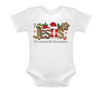Unibly Jesus the reason for the season - Gorro de Navidad con diseño de muérdago, Blanco, 6 meses