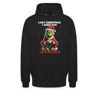 Unibly Last Christmas I Gave You Bla Bla Grinch - Sudadera con capucha navideña, Negro , XXL