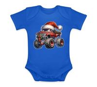 Unibly Monster truck Vehículo Gorro de Navidad | Navidad Christmas X-Mas Baby Body, azul, 12 meses