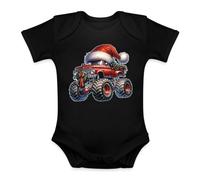 Unibly Monster truck Vehículo Gorro de Navidad | Navidad Christmas X-Mas Baby Body, Negro , 0 meses
