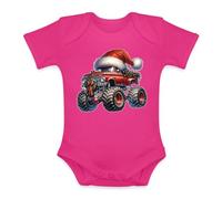 Unibly Monster truck Vehículo Gorro de Navidad | Navidad Christmas X-Mas Baby Body, Rosa., 3 meses