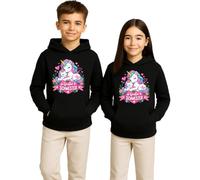 Unibly Sudadera con capucha para niños con diseño de unicornio | Un encantador diseño de unicornio que representa el amor entre hermanas mayores y pequeñas.