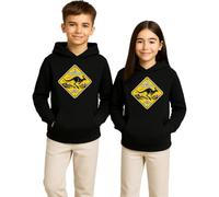 Unibly Sudadera con capucha para niños con texto en alemán "Kein Kanguru in | Divertido cartel que indica de manera humorística que no hay canguros en Austria.