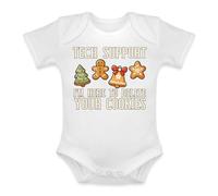 Unibly Tech Support I'm here to delete your cookies Jengibre Pan de Jengibre Programador | Navidad Christmas X-Mas Baby Body, Blanco, 0 meses