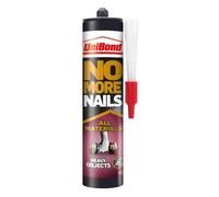 UniBond 2492936 No More Nails All Materials Heavy Objects Construction Adhesive, All Materials Grab Adhesive, High Strength Adhesive Bonding, White, 440g Cartridge