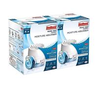 Unibond AERO 360 - Deshumidificador Compacto Absorbente de Humedad Ultraabsorbente, Quita Humedad Habitacion, Previene Condensación Moho y Olores, 1 Dispositivo con Pestaña Recambio 450 g