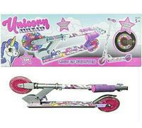 Unibos Have Duty - Patinete grande para adultos, niños y niñas, diseño de unicornio con 2 ruedas iluminadas